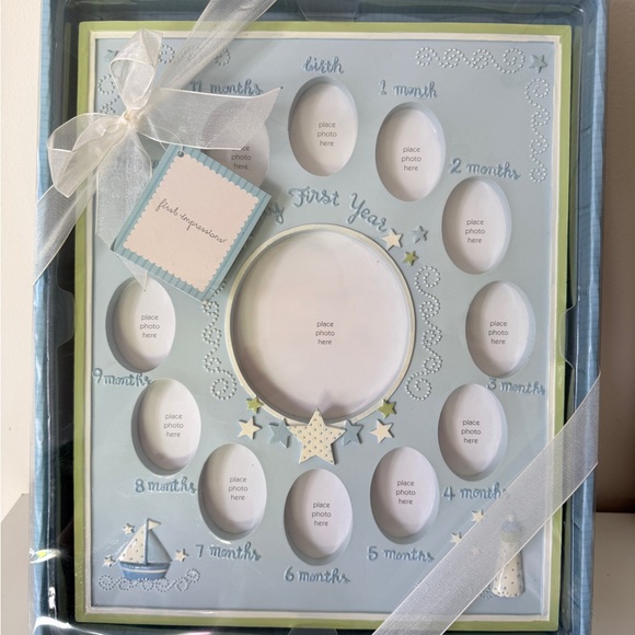 Baby's First Year Blue Photo Frame - Picture 1 of 4
